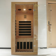 Load image into Gallery viewer, Viosona 90/120cm Indoor Steaming Sauna Room for 1/2-Person Use Steamer Cabin with Reading Light Storage Rack Luxury Steam Wet Sauna Room