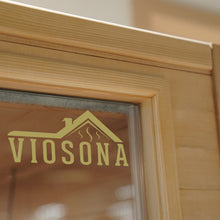 Load image into Gallery viewer, Viosona 90/120cm Indoor Steaming Sauna Room for 1/2-Person Use Steamer Cabin with Reading Light Storage Rack Luxury Steam Wet Sauna Room