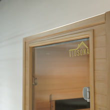 Load image into Gallery viewer, Viosona 90/120cm Indoor Steaming Sauna Room for 1/2-Person Use Steamer Cabin with Reading Light Storage Rack Luxury Steam Wet Sauna Room