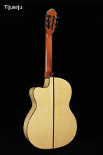 Load image into Gallery viewer, Tijuerju 39-inch Full-Size Classical Acoustic Guitar, Premium Tonewoods with Classic Natural Finish, Nylon Strings, Gig Bag, Strap, Picks