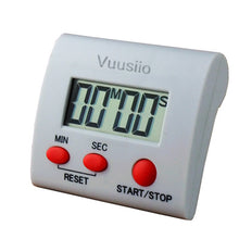 Load image into Gallery viewer, Vuusiio Digital Kitchen Timer , Big Digits, Loud Alarm, Magnetic Backing, Stand, for Cooking Baking Sports Games Office (White)