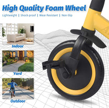 Load image into Gallery viewer, Andzerolief 3 in 1 Kids Trike for Children 1-3 Years Old Kids Tricycle Boys Girls Baby Balance Bike 2 Wheels for Toddlers Tricycle with Removable Pedals (Yellow)