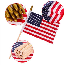Load image into Gallery viewer, TESALATE LOT OF 50 - USA 4x6 in Wooden Banner Pole with Tangle Free Design, Rotating Rings and Anti-Wrap Tube -Flag and Flagpole Holder NOT Included