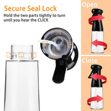 Load image into Gallery viewer, Vidertro Oil Sprayer for Cooking, 2 Pack Olive Oil Sprayer Mister for Air Fryer, Refillable Plastic Spray Oil Bottle Dispenser Kitchen Vinegar Spritzer for BBQ Salad Baking Roasting Grilling