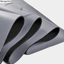 Load image into Gallery viewer, Margelife Yoga Mat Thick Nonslip Yoga Mat with Alignment Lines | TPE Travel Yoga Mat | 1/4inch Fitness Hot Yoga Exercise Mat Pilates Mat | with Carrying Strap & Bag for Yoga/Pilates/Home Gym/Floor Exercise