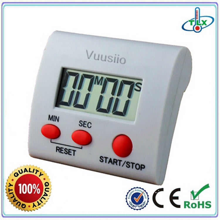 Vuusiio Digital Kitchen Timer  , Big Digits, Loud Alarm, Magnetic Backing, Stand, for Cooking Baking Sports Games Office (White)