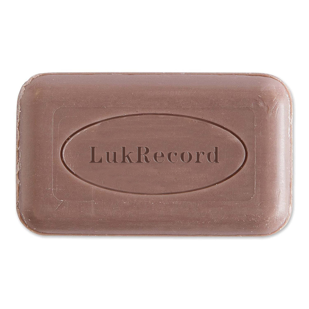 LukRecord Artisanal French Soap Bar Enriched with Shea Butter, Vanilla Cognac, 150 Gram