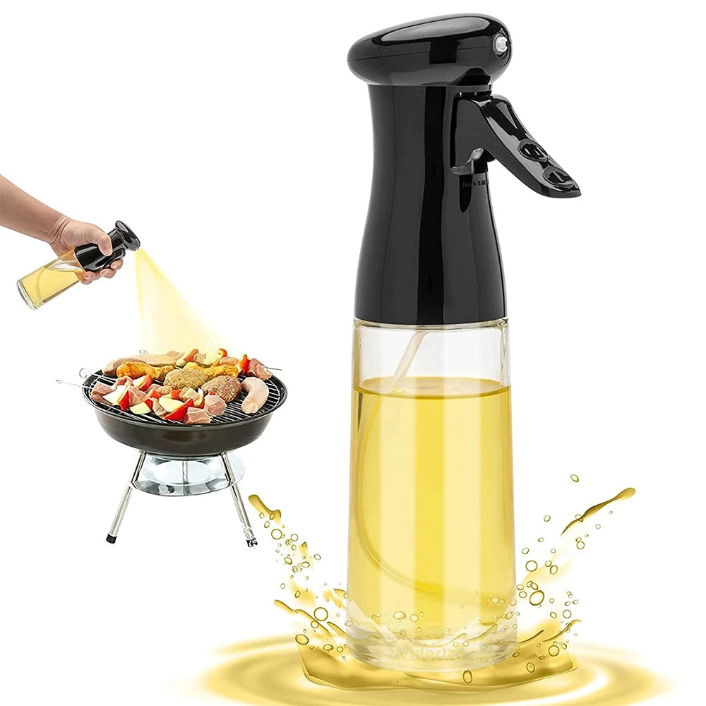 Vidertro Oil Sprayer for Cooking, 2 Pack Olive Oil Sprayer Mister for Air Fryer, Refillable Plastic Spray Oil Bottle Dispenser Kitchen Vinegar Spritzer for BBQ Salad Baking Roasting Grilling