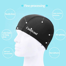 Load image into Gallery viewer, Coolicool Professional Version Polyester Breathable Non-Waterproof Cloth Fabric Swim Cap Swimming Hats Bathing Cap for Water Sports
